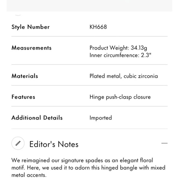 $128 Kate Spade Heritage Bloom Hinged Bangle - Picture 6 of 7